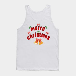 Merry Christmas festive text Tank Top